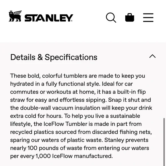 NWT & box STANLEY 30oz Stainless Steel Iceflow Fast Flow Tumbler, azure blue - Picture 11 of 16